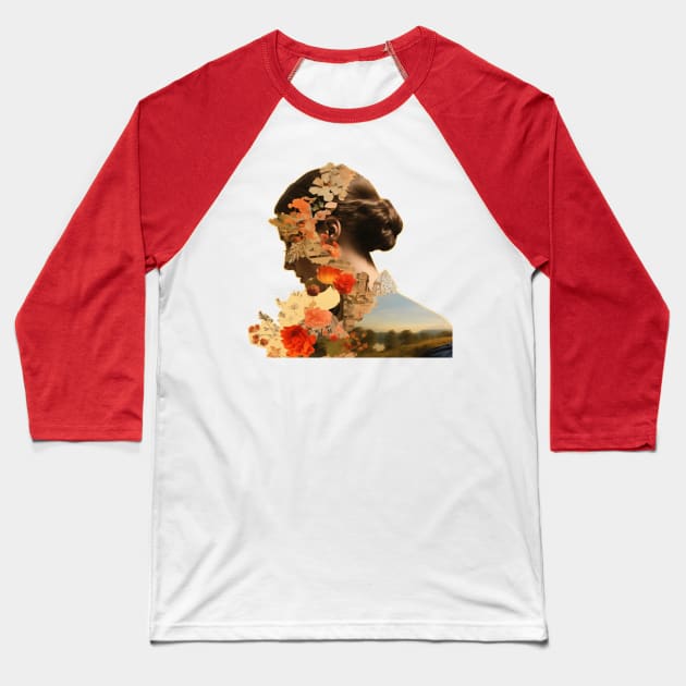 Divine Feminine Energy Woman Art Baseball T-Shirt by Wo:oM Atelier